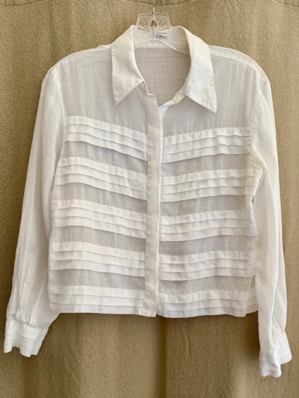 Vintage Chanel Paris Pleated Shirt Small